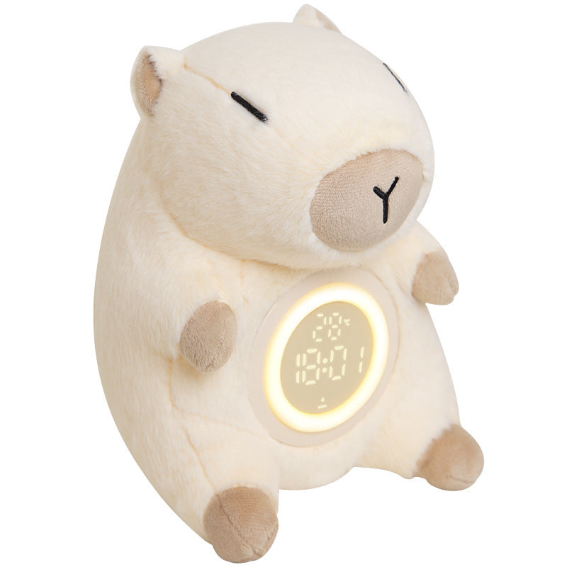 Capybara Alarm Plush Clock Light