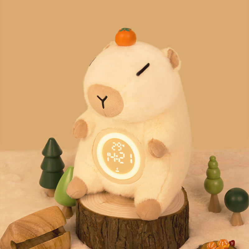 Capybara Alarm Plush Clock Light