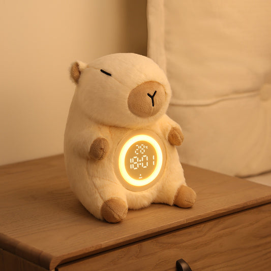 Capybara Alarm Plush Clock Light