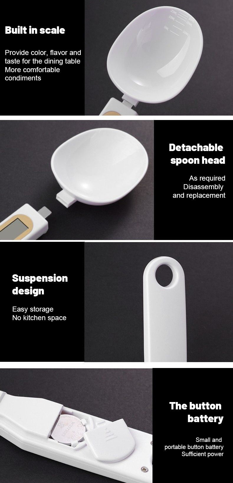 Digital Measurement Adjustable Weighing Spoon