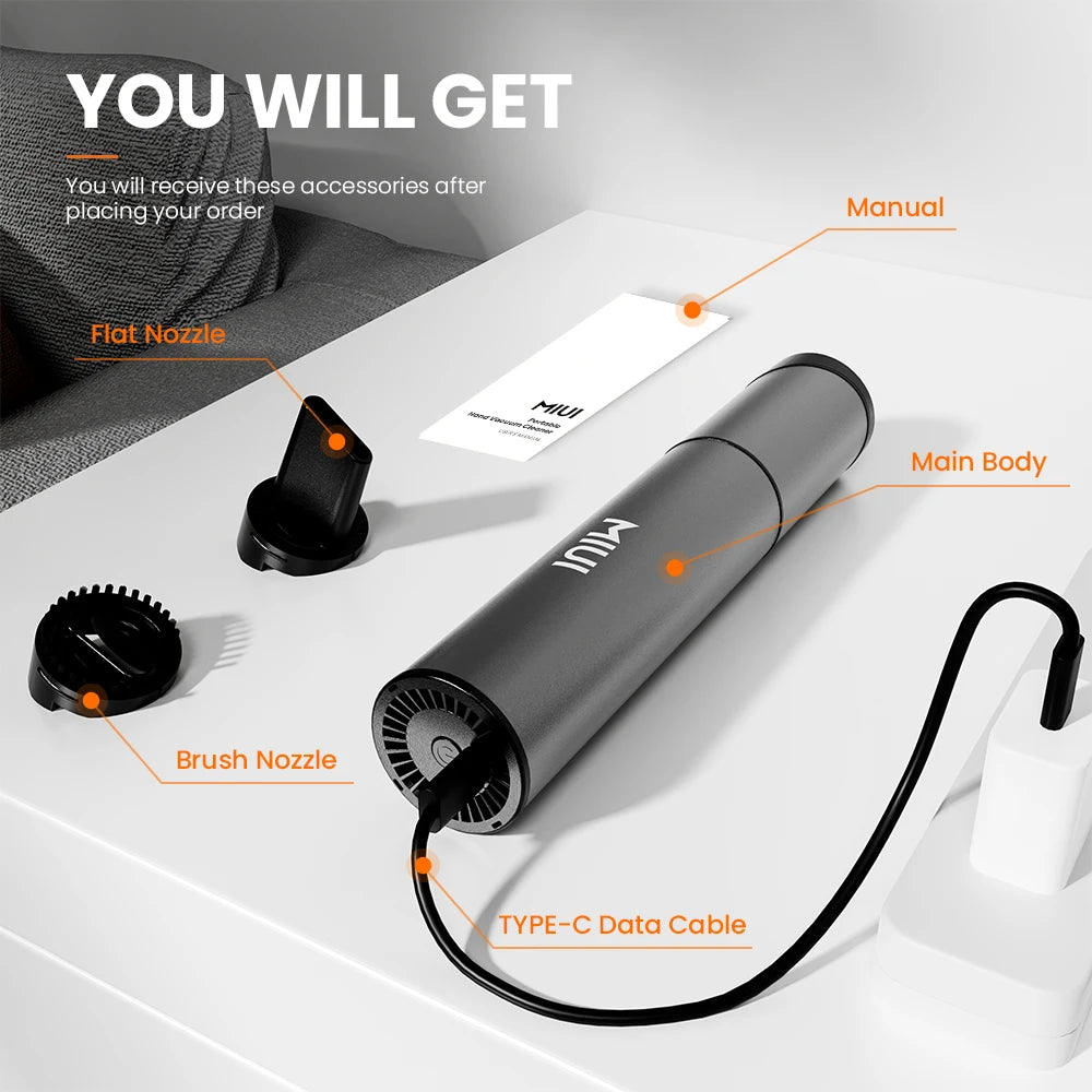 MIUI Mini Portable Vacuum Cleaner Cordless