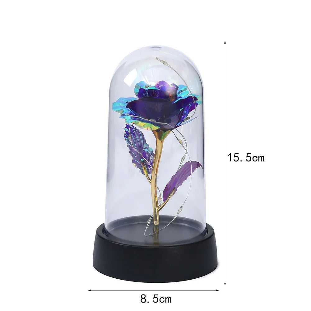 LED Galaxy Rose In Glass