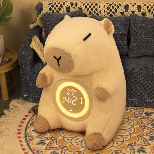 Capybara Alarm Plush Clock Light